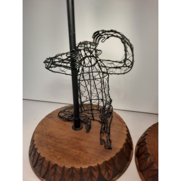 Wire Sculpted Ape Candle Holders Pair of Candlesticks - Picture 2 of 9